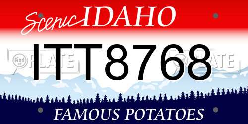 ITT8768 Idaho License Plate