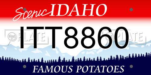 ITT8860 Idaho License Plate