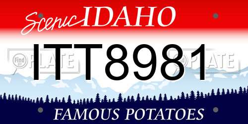ITT8981 Idaho License Plate