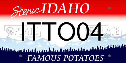 ITTO04 Idaho License Plate