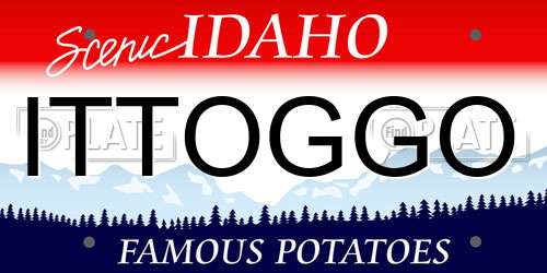 ITTOGGO Idaho License Plate