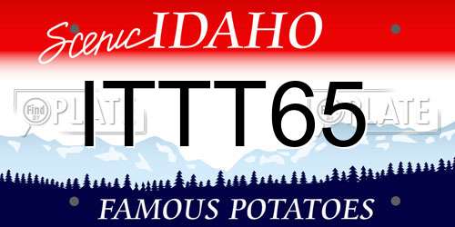 ITTT65 Idaho License Plate