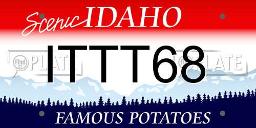 ITTT68 Idaho License Plate