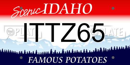 ITTZ65 Idaho License Plate