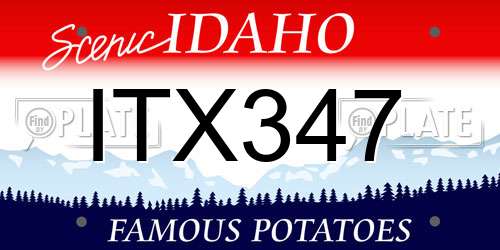 ITX347 Idaho License Plate