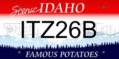 ITZ26B Idaho License Plate