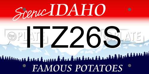 ITZ26S Idaho License Plate