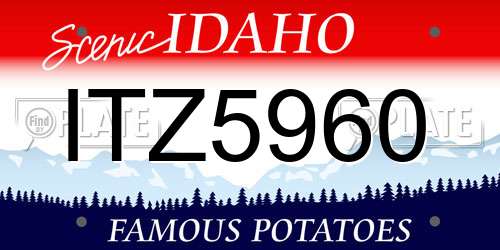 ITZ5960 Idaho License Plate