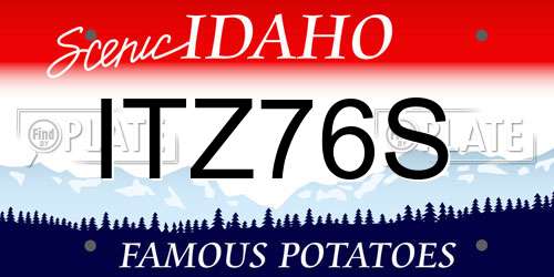 ITZ76S Idaho License Plate