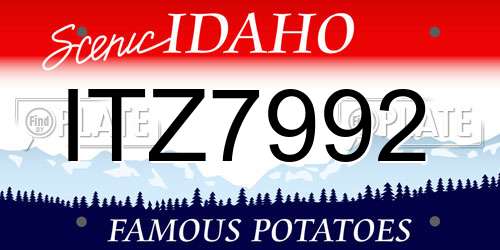 ITZ7992 Idaho License Plate