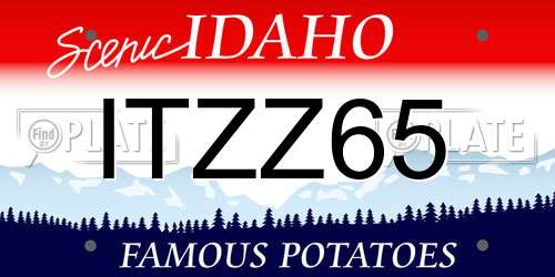 ITZZ65 Idaho License Plate