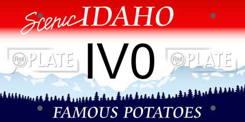 IV0 Idaho License Plate