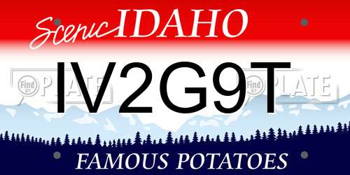IV2G9T Idaho License Plate