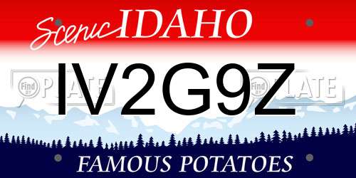 IV2G9Z Idaho License Plate