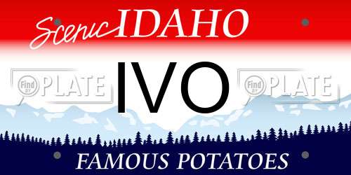 IVO Idaho License Plate