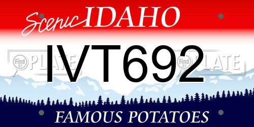 IVT692 Idaho License Plate