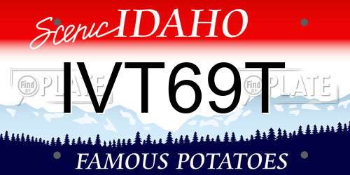 IVT69T Idaho License Plate