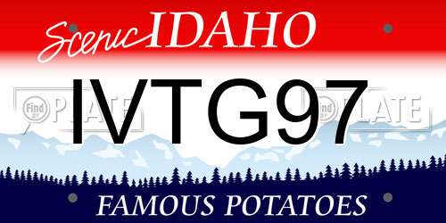 IVTG97 Idaho License Plate