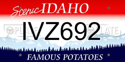 IVZ692 Idaho License Plate