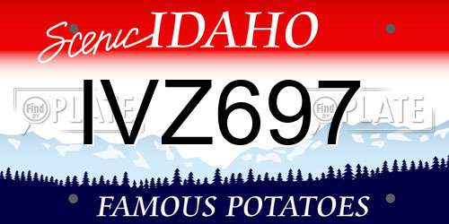IVZ697 Idaho License Plate