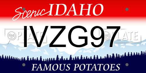 IVZG97 Idaho License Plate