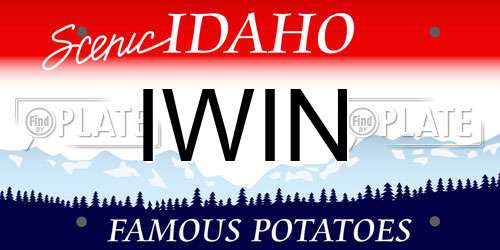 IWIN Idaho License Plate