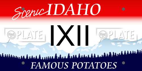 IXII Idaho License Plate