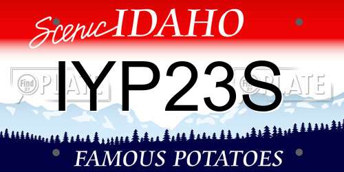 IYP23S Idaho License Plate