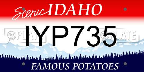 IYP735 Idaho License Plate