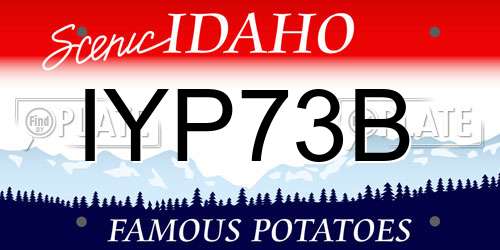 IYP73B Idaho License Plate