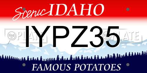 IYPZ35 Idaho License Plate