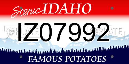 IZ07992 Idaho License Plate