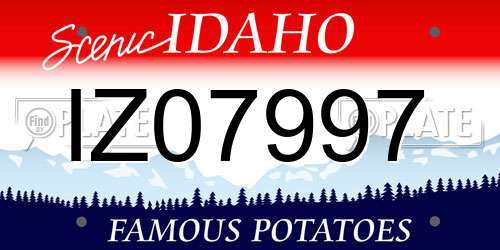 IZ07997 Idaho License Plate