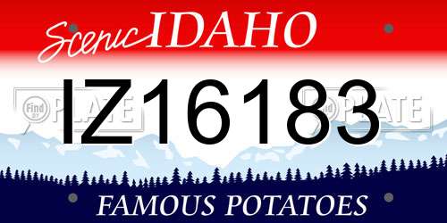 IZ16183 Idaho License Plate