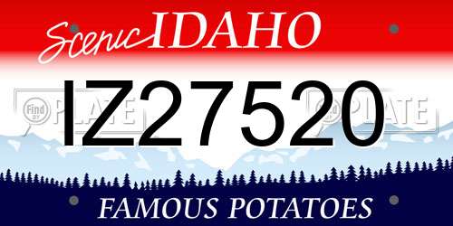 IZ27520 Idaho License Plate