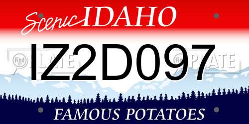 IZ2D097 Idaho License Plate