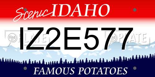 IZ2E577 Idaho License Plate