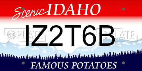 IZ2T6B Idaho License Plate