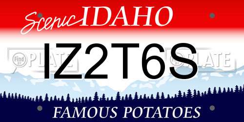 IZ2T6S Idaho License Plate