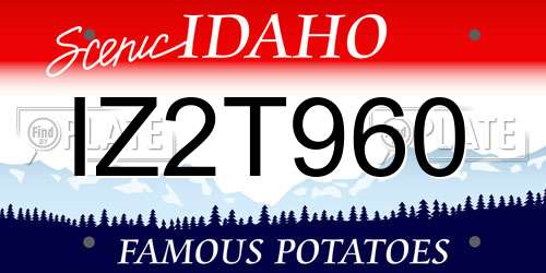 IZ2T960 Idaho License Plate