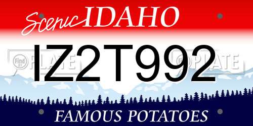 IZ2T992 Idaho License Plate