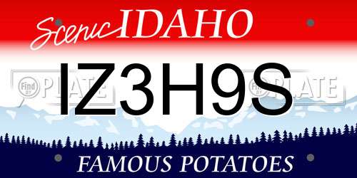 IZ3H9S Idaho License Plate