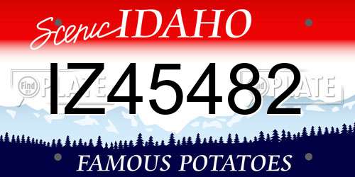 IZ45482 Idaho License Plate
