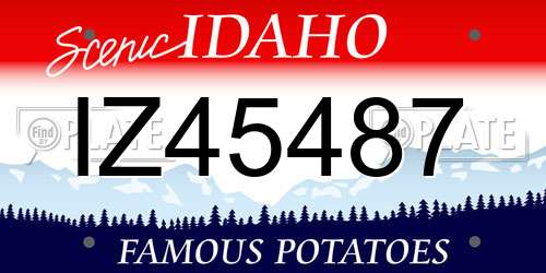IZ45487 Idaho License Plate