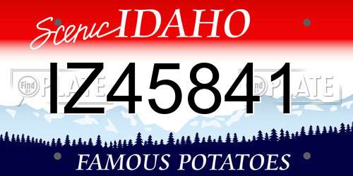 IZ45841 Idaho License Plate