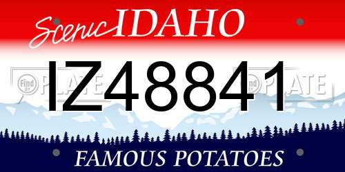 IZ48841 Idaho License Plate