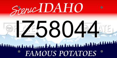 IZ58044 Idaho License Plate