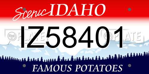 IZ58401 Idaho License Plate