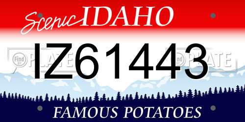 IZ61443 Idaho License Plate