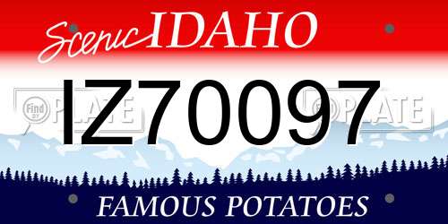 IZ70097 Idaho License Plate
